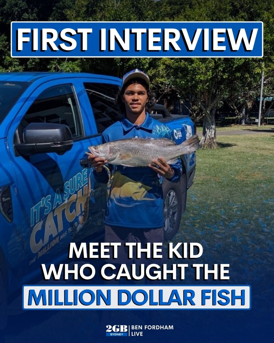 Hear from the 19-year-old Northern Territory man, who’s the talk of the town after catching one of Australia’s most sought-after fish worth $1 million. @BenFordhamLive 👇🐟 MORE: 2gb.com/first-intervie…