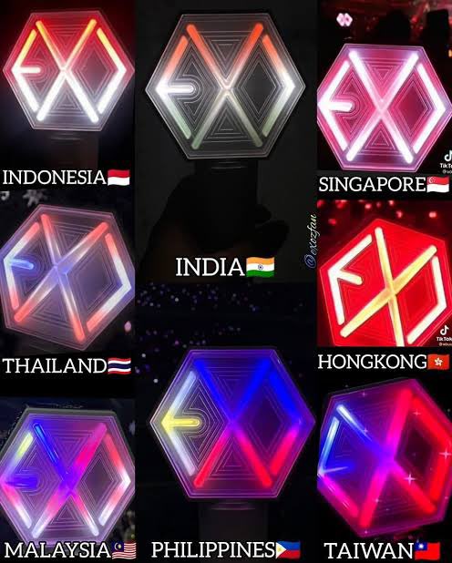 Did you know that EXO was the FIRST group ever to have a lightstick with a bluetooth synchronisation? 🌈 In addition, EXO's lightstick changes the color depending on a flag of a country they perform in! 🌎