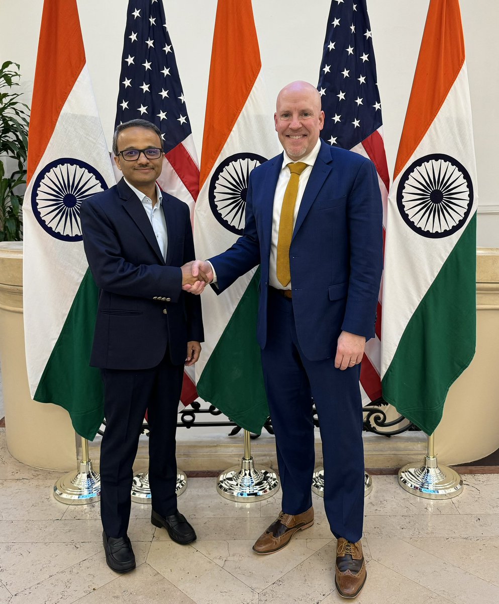 It was lovely meeting an old friend @RichardRossow , Chair in U.S.-India Policy Studies at the @CSIS ; appreciate his ideas to deepen India- USA partnership