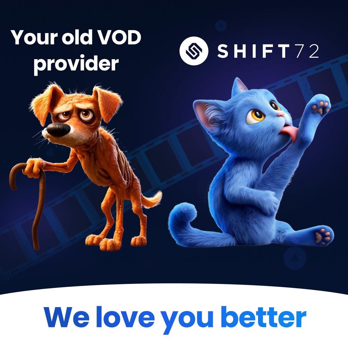 Flex Your Streaming Strategy with Shift72

Is your current VOD solution keeping you on a tight leash? It’s time to stretch beyond the limits. With Shift72, experience the flexibility that adapts to your ever-changing needs.

shift72.com/we-love-you-be…

#videostreaming
