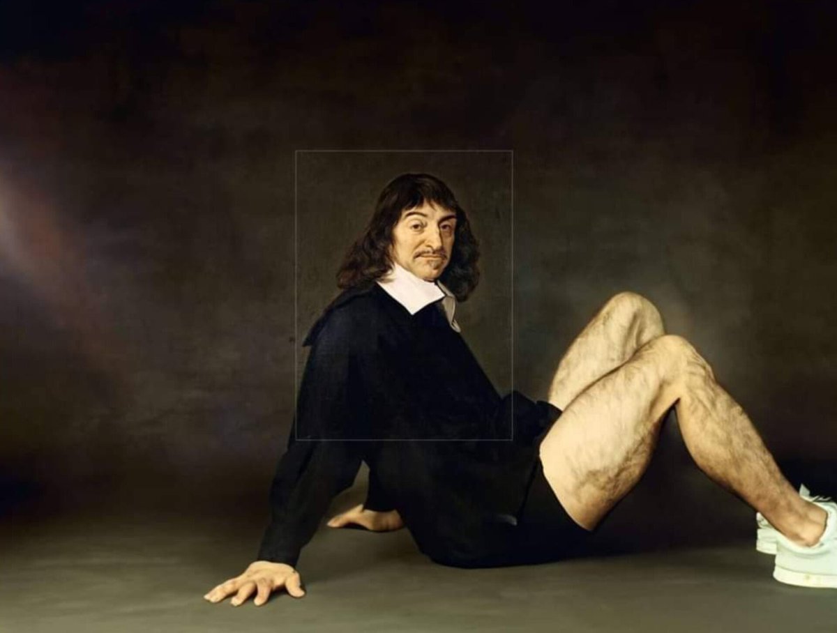 pedi pra ia expandir o retrato do Descartes e pelo jeito ele faz leg press