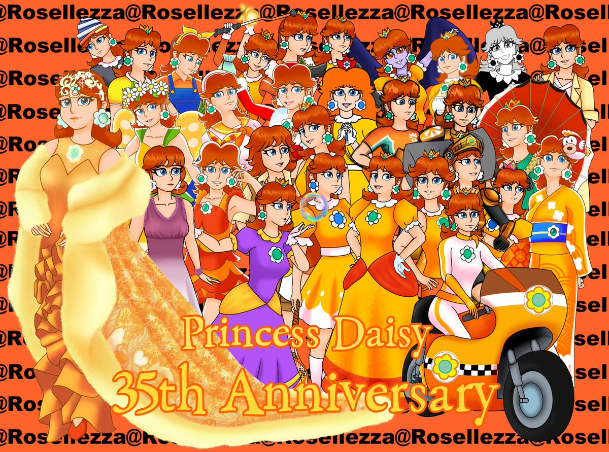 🌼👑Princess Daisy 35th anniversary!👑🌼
Thank you everyone who liked and retweeted all my daisy drawings! I appreciate the support!🥰
#DaisyMonth #PrincessDaisy #デイジー姫
