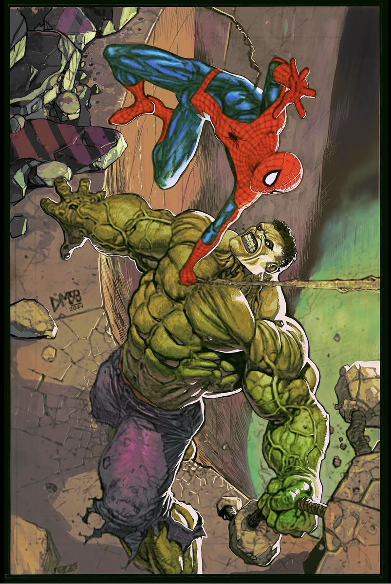 Spider-Man and Hulk
Artwork by @TheDougMahnke 
#SpiderMan #IncredibleHulk