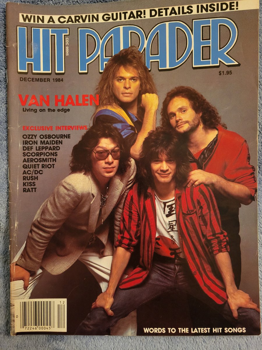 VAN HALEN ... Cover of HIT PARADER Dec 1984 #vanhalen #metal #80s 🤘🎸🎶😎❤️