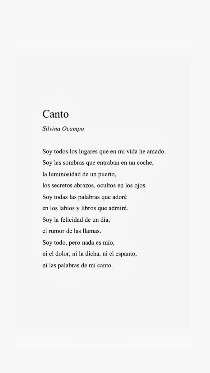 Canto. 
Silvina Ocampo
#cementeriodelibros