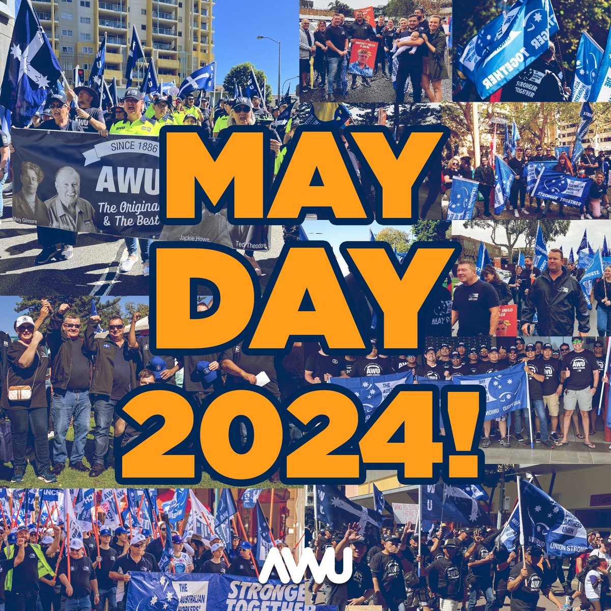 It's May Day! Today is International Workers' Day, to recognise the victories of the global labour movement. This weekend, our WA and QLD branches will be holding rallies to celebrate May Day and Labour Day! RSVP at QLD: loom.ly/0IysqYk WA: loom.ly/W8aSt-U #AWU