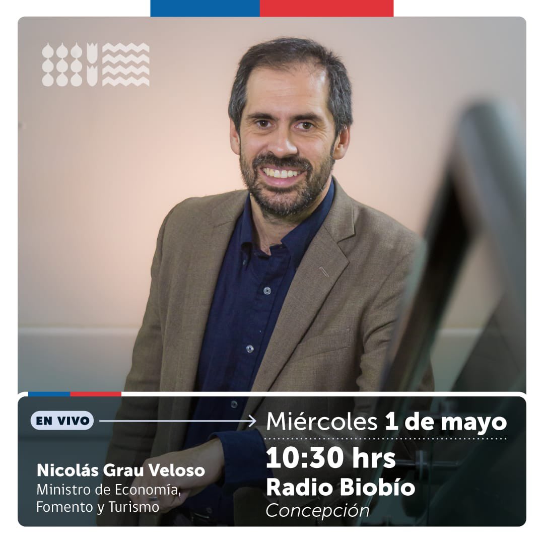 Este miércoles desde las 10:30 el ministro de Economía @nico_grau estará en Radio @biobio de Concepción. 📻 En vivo 🎙️vivo.radiobiobio.cl/player/?radio=…