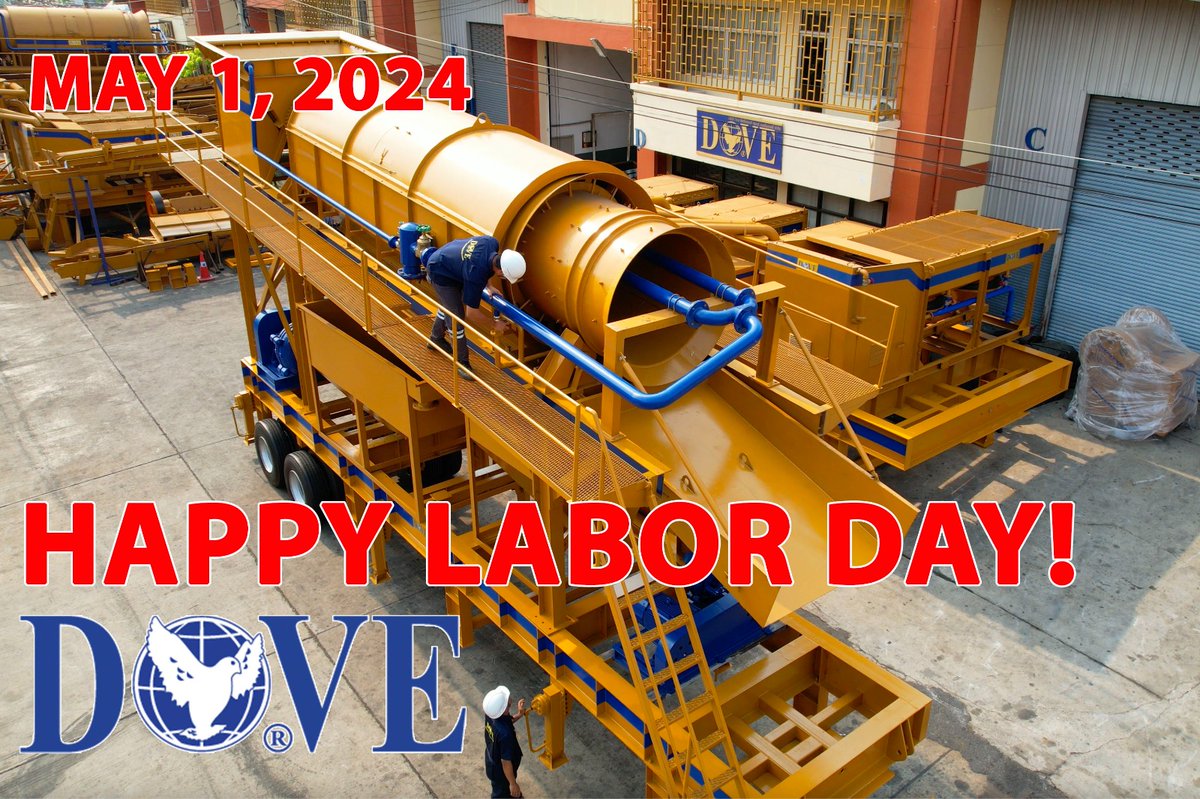 DOVE Equipment & Machinery is celebrating Labor Day on May 1st, sending our greetings to all our clients and partners all over the world 🌎 Happy Labor Day! 👷👷👷
#laborday
#mining #miningindustry #goldmining #diamondmining #manufacturing #miningengineering #doveequipment