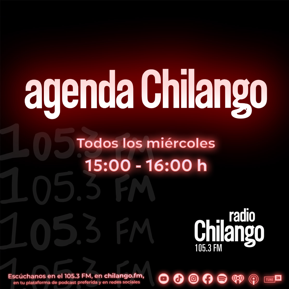 Bandita chilanga, no se pierdan todos los miércoles #AgendaChilango por el 105.3 FM por @radiochilango 😉 Los esperamos con los mejores planes para disfrutar la ciudad. 📻🌶😎