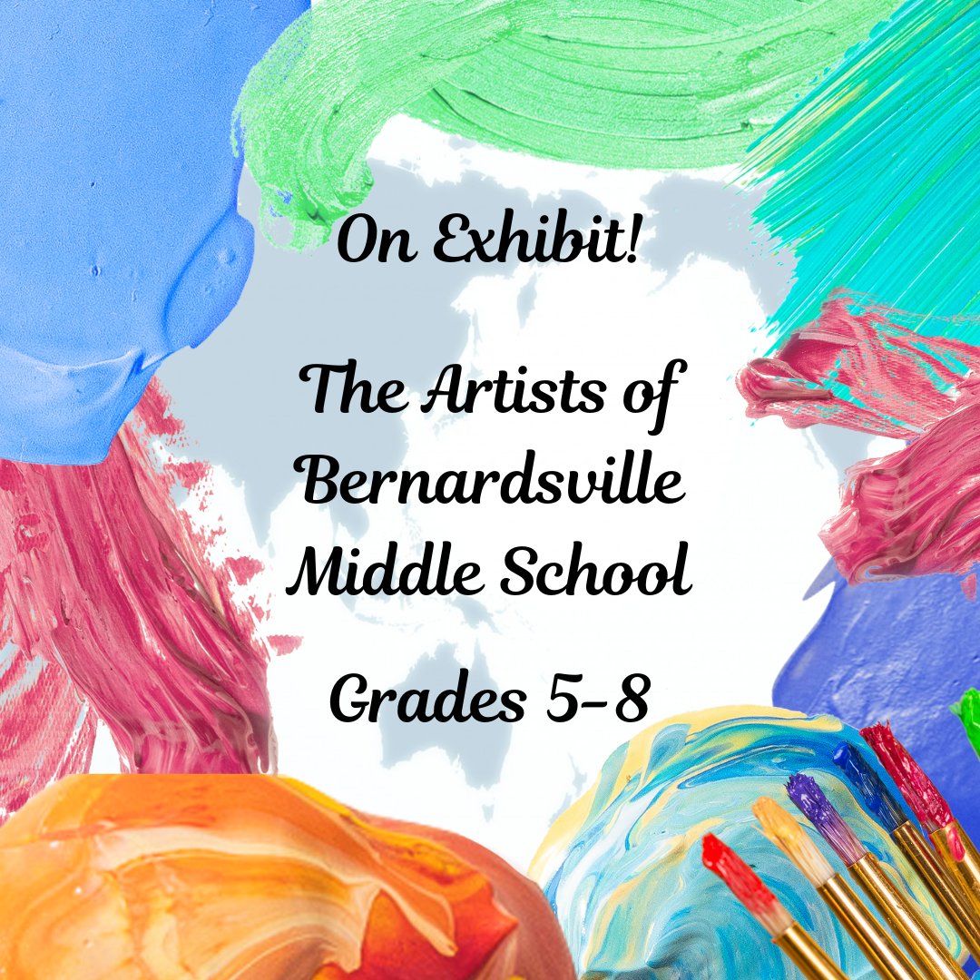 Stop by the Bernardsville Library during regular operating hours to view the marvelous art work of our BMS students in grades 5-8.  Work is displayed in the glass cases in the Lobby as well as in the Community Room!  (Now-May 7, 2024)