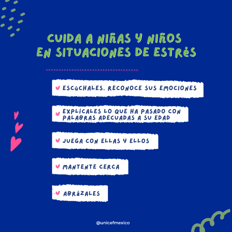 En cualquier momento difícil, niños y niñas pueden vivir situaciones de estrés elevado. Esto les genera angustia, miedo y tristeza, lo que puede afectar su desarrollo. Aprende aquí cómo reconocer las señales de estrés en los niños y niñas.

#SaludMental