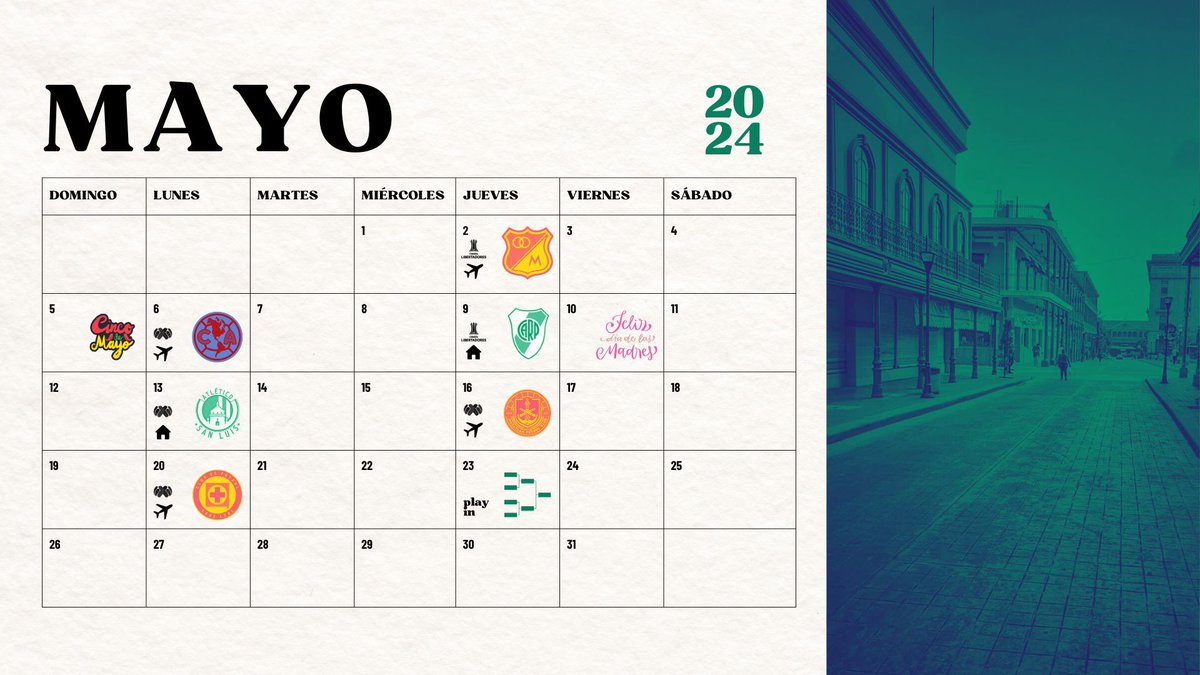 ligaiatrogenica's tweet photo. 🗓️ #𝗖𝗔𝗟𝗘𝗡𝗔𝗗𝗥𝗜𝗢 | Mayo 2024 

¡Un mes fundamental para nuestras aspiraciones! ¡Se define la fase regular de la @LigaBBVAMX y la fase de grupos de @Libertadores!

#EstaEsLaLiga💚 y #VamosXTodo🐍 https://t.co/dGGzBG5LVT