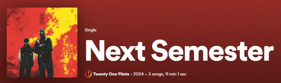 jfc, i love this one from @twentyonepilots. We are so fucking back, dude.