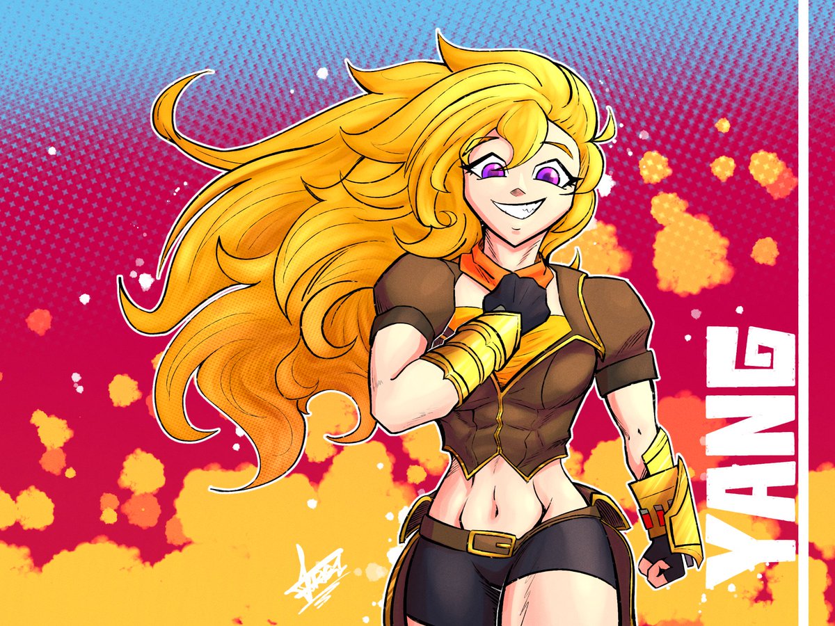 #RWBYfanart #YangXiaoLong 

Finally colored! Brightest gal around