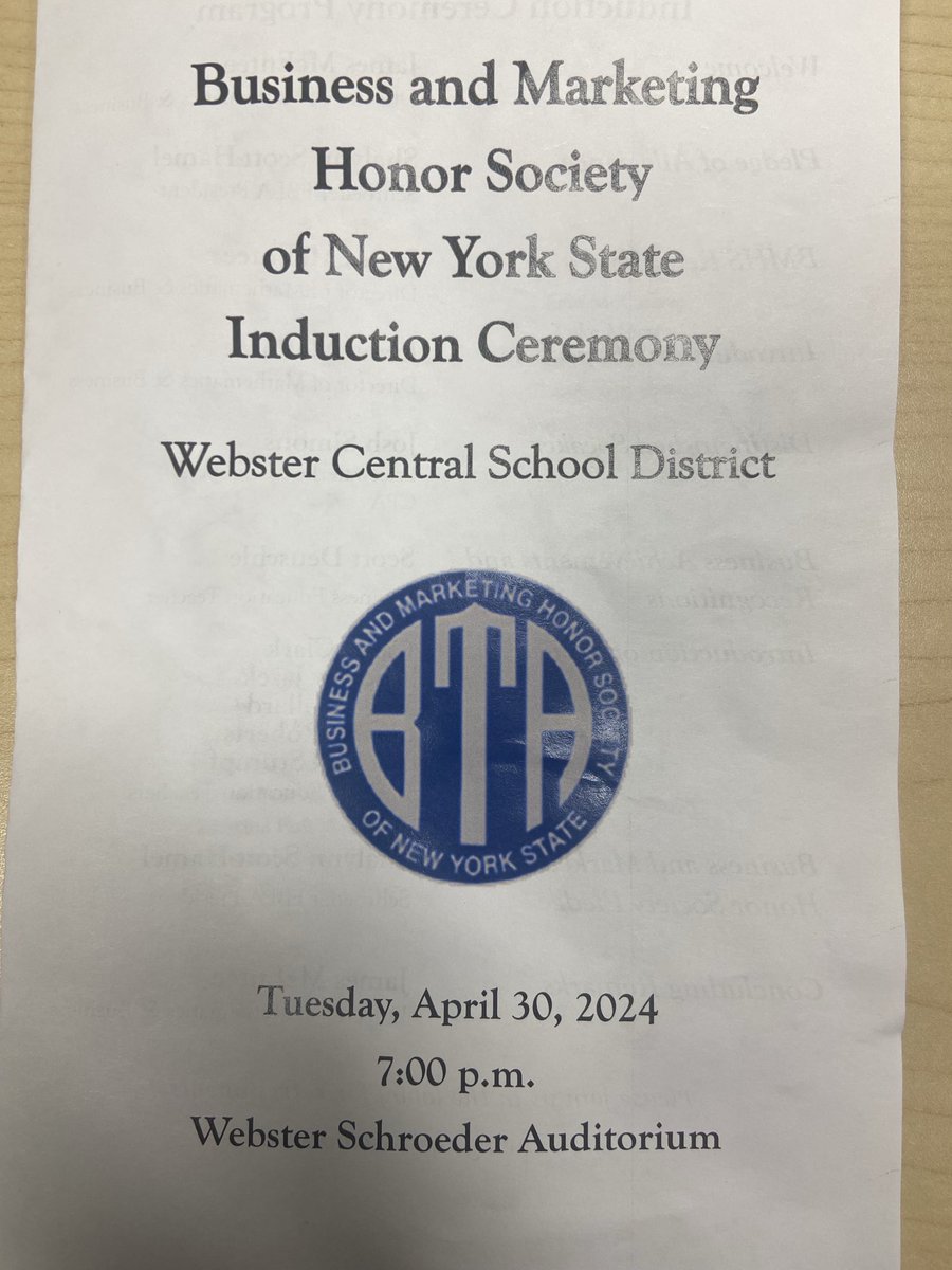 Congratulations to the One Webster Business and Marketing Honor Society of NYS!! A combined induction ceremony of over 70 students. Congrats to all!