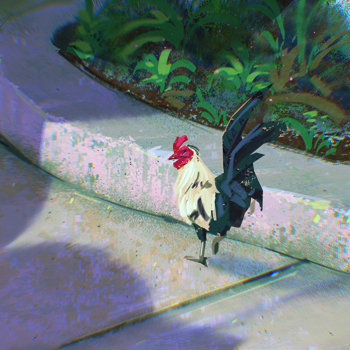 nowayjermaine's tweet photo. My only offerings to #Pleinairpril 🙏

Rooster made in Procreate, the rest playing around in HeavyPaint. 

(Still getting used to it, but it's awesome.) https://t.co/xkpCKWSuG6