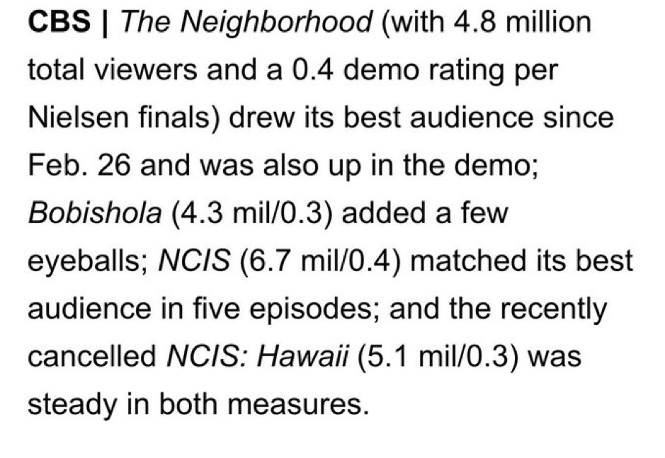 Are you paying attention @cbs @CBSTVStudios ? Are you really gonna cancel y’all’s second most watched show of the night? Are you so afraid of diversity you willing to give up all those views? Are you so unwilling to admit your mistake? #SaveNCISHawaii