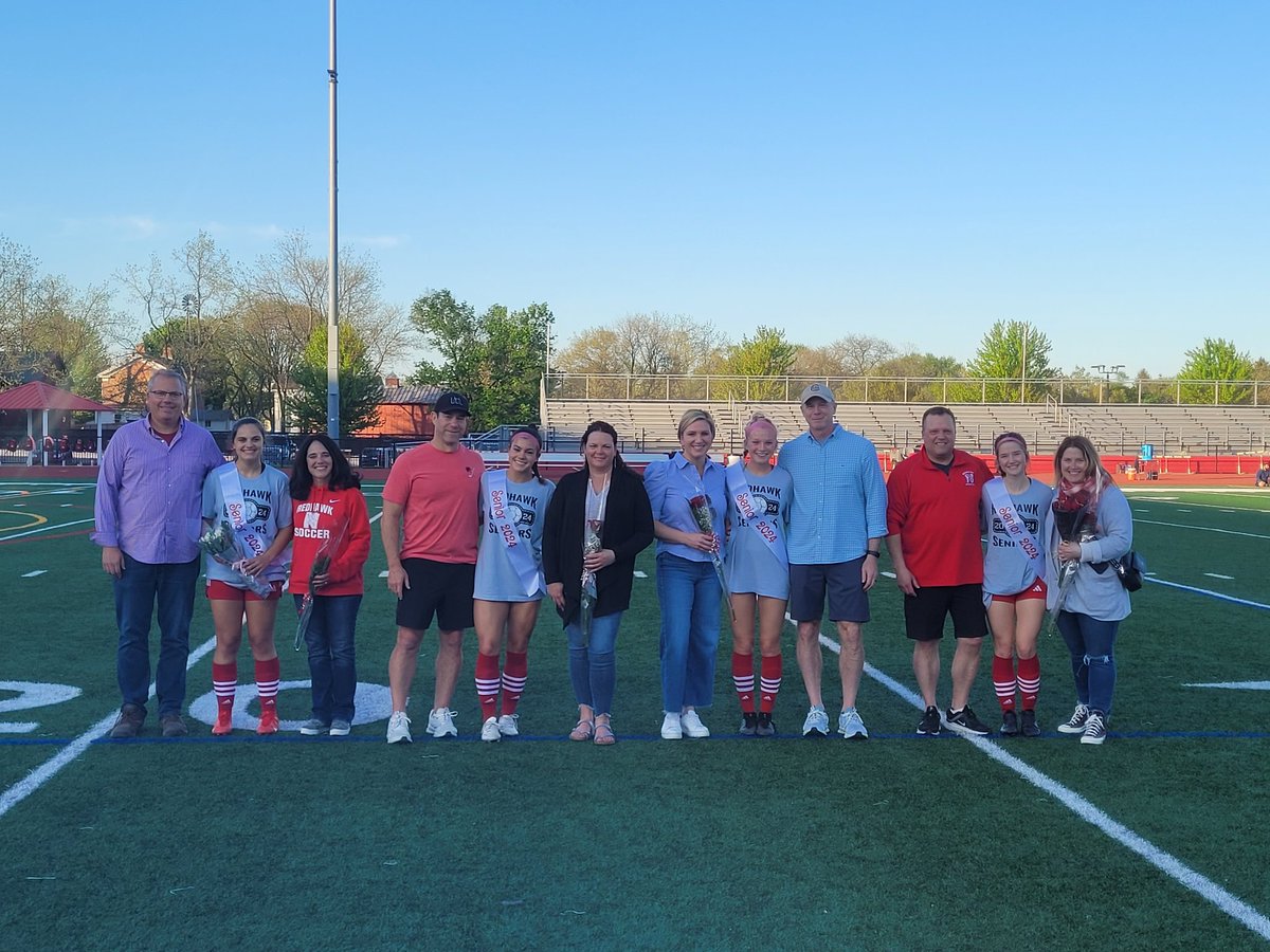 Senior night for the Redhawks. Dudgeon, Mowry, Thorne, and Turner thank you for your dedication to the Redhawk soccer program. @NCHSRedhawks