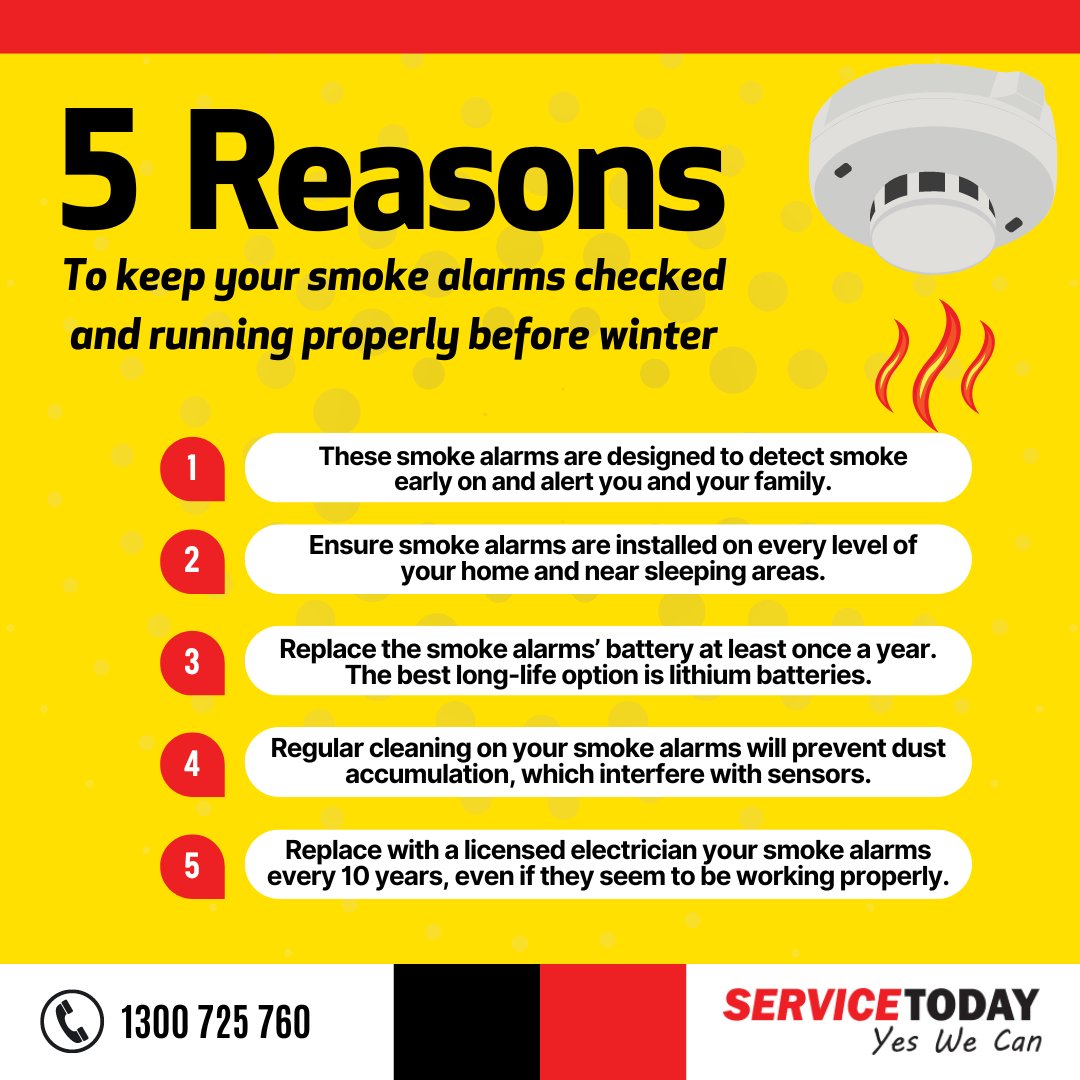 🔥Don't underestimate the power of a working smoke alarm! 
Regular checks can save lives 🔍✅

#5Reasons #Tips #Tricks #ServiceToday #Electrician #Sparky #Electrical #SmokeAlarms #SavingLife #CarbonMonoxide #ServiceToday #tradies #repairs #fyp