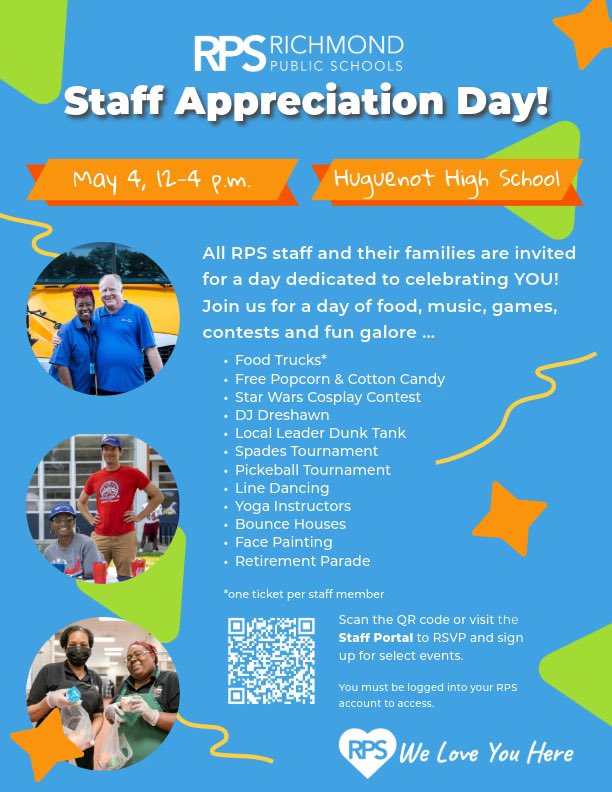 2019 National Teacher of the Year (@rodrobinsonrva) on Twitter photo All <a href="/RPS_Schools/">Richmond Public Schools</a> Staff are invited to be celebrated this Saturday at Huguenot High School from 12-4. Check out today’s special edition of the RPS Insider for more details. All <a href="/RPS_Schools/">Richmond Public Schools</a> Staff are invited to be celebrated this Saturday at Huguenot High School from 12-4. Check out today’s special edition of the RPS Insider for more details.