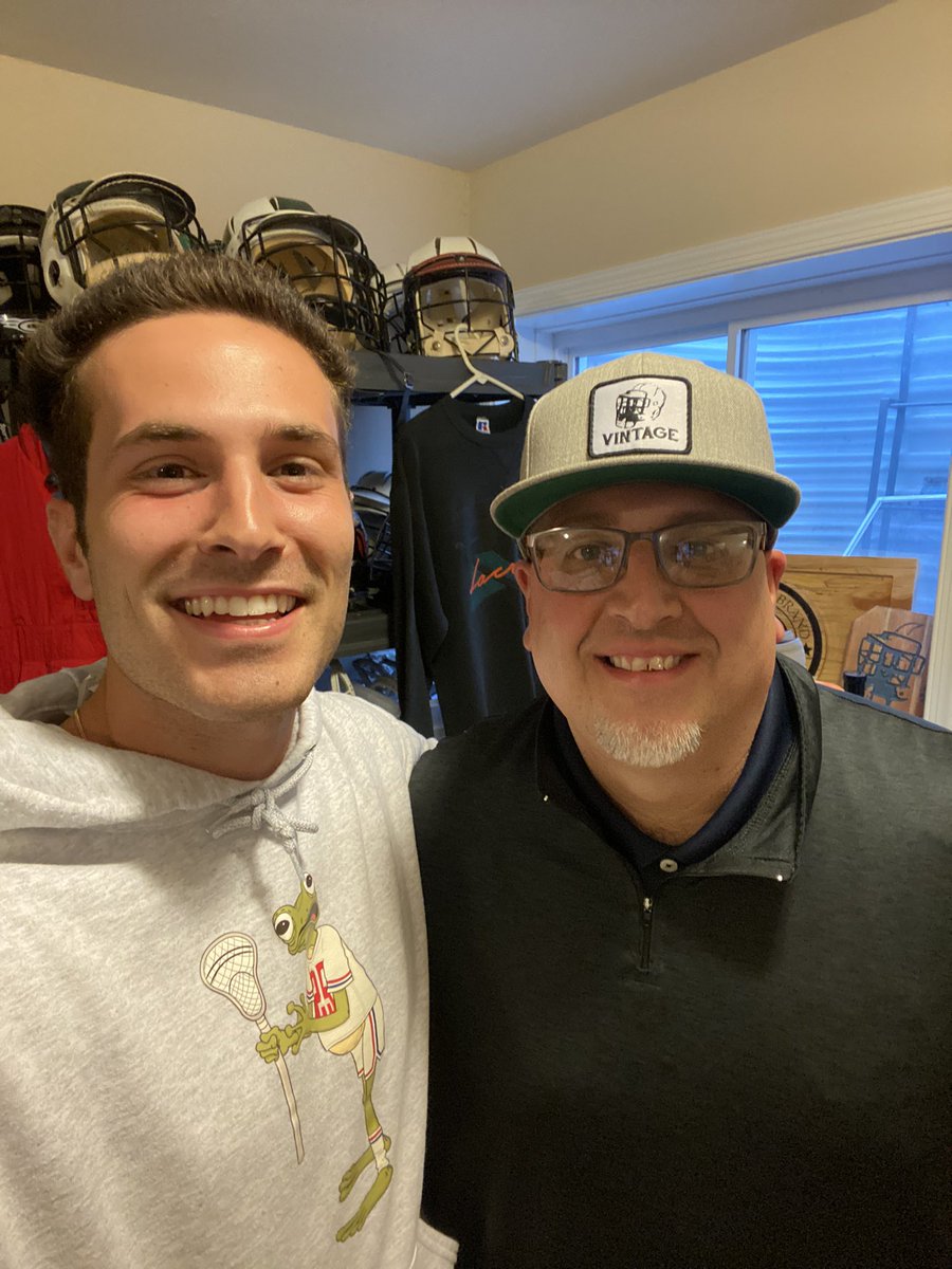 You never know who will stop by the Vintage Warehouse! I had a great time talking vintage lacrosse with Mitchell Pehlke!
