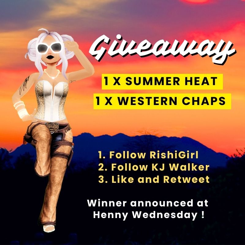 🔥HENNY WEDNESDAY GIVEAWAY🔥 1 x Summer Heat top 1 x Western Chaps - Follow @Rishi10561916 and @KJWalker3D - Like and retweet! - Tag a friend! Winner announced tomorrow at Henny Wednesday with @HENNYWUBS at DOLLHOUSE!