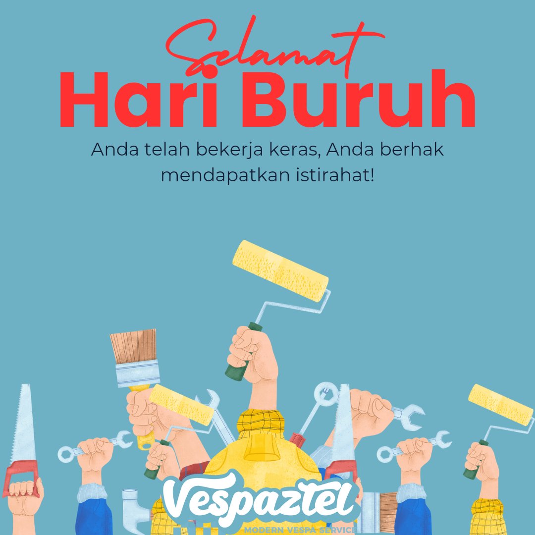 Selamat Hari Buruh Internasional. Jangan lupa istirahat. Rapatkan barisan, perjuangkan hak! 

Hari ini mau service diri sendiri dulu, ke tukang pijit. 😂