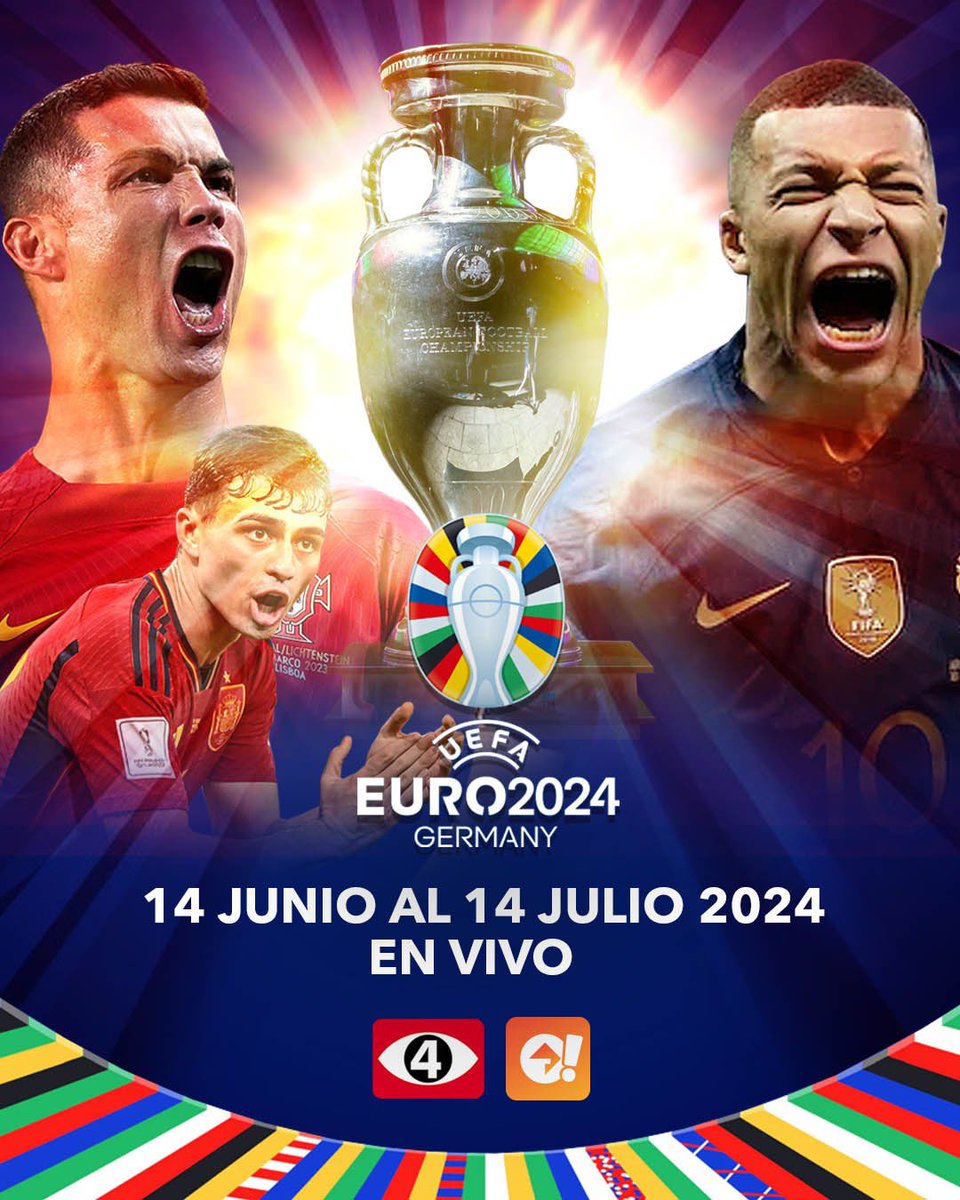 Y no solo #CopaAmerica2024 sino también la #EURO2024 ⚽️🔥

📺 👉🏼Canal 4 ¡ON FIRE! 🔥