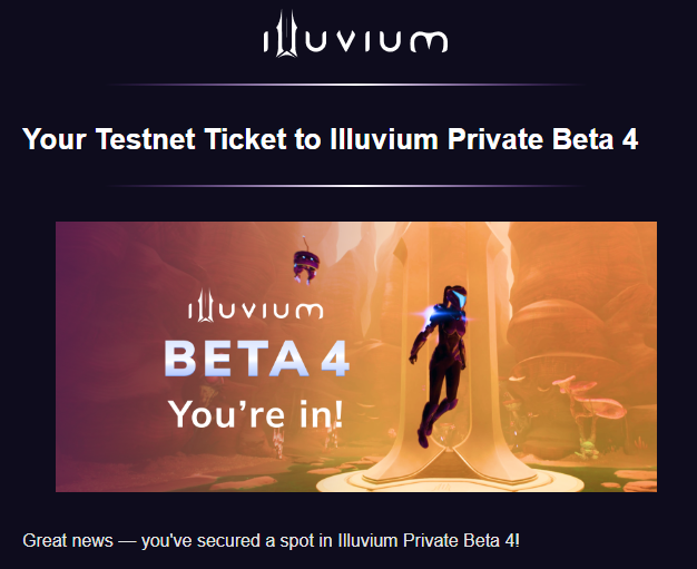 I told you, it works!😉 Got access to the Illuvium Private Beta!🔥