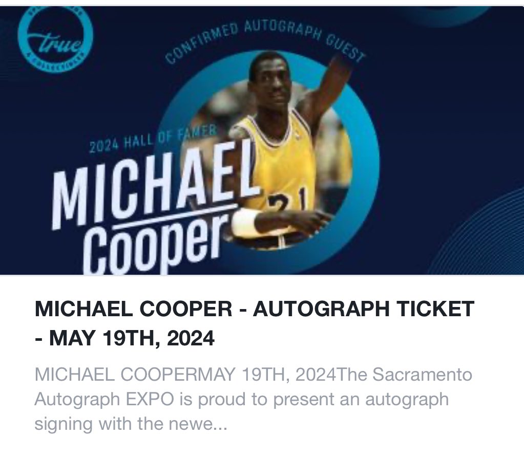 Hope to see you May 19 at the <a href="/TrueSportsCards/">True Sports Cards</a> Show in Sacramento!