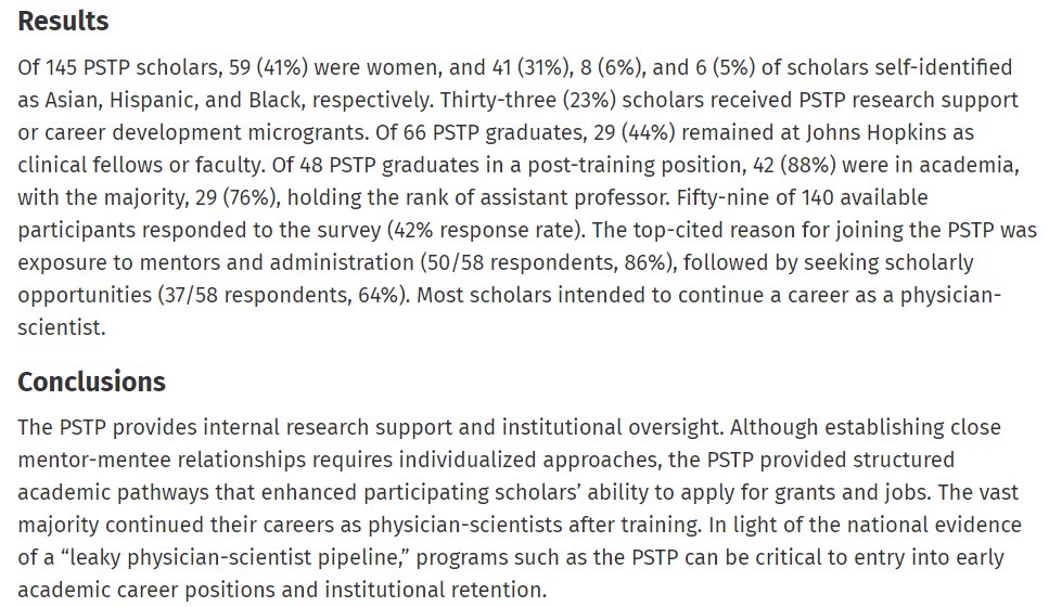 There are lots of concerns about physician-scientists becoming an endangered species. In this work <a href="/AcadMedJournal/">Academic Medicine</a>, led by <a href="/JordinaRT_md/">Jordina Rincon-Torroella</a> &amp; <a href="/BettegowdaMDPHD/">Chetan Bettegowda</a>, we encapsulate the impact and value of the physician-scientist training program <a href="/HopkinsMedicine/">Johns Hopkins Medicine</a>.

journals.lww.com/academicmedici…