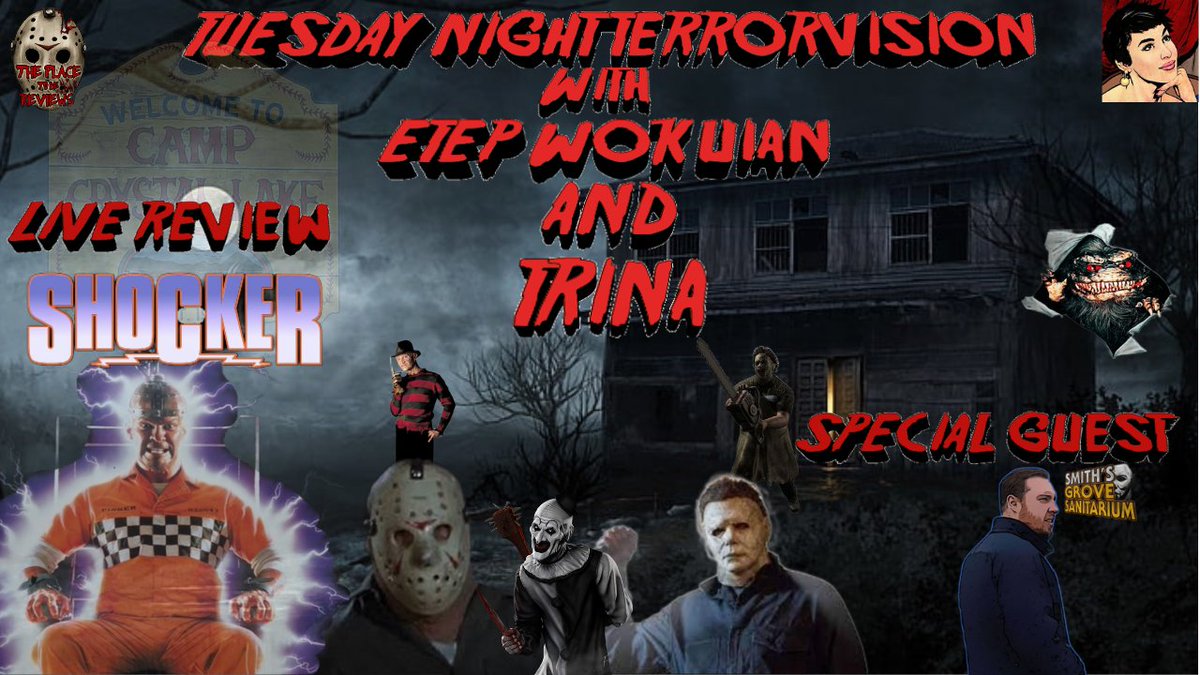 Tuesday Night TerrorVision | Shocker Live Review w/Smith's Grove Sanitar... youtube.com/live/XujkXfIvi… via @YouTube w/@TheLasso0fTruth and guest Smith's Grove Sanitarium 8:25! @LastStandinWCBS @Vinnieart @InfinitaleComic @TTonedef @Adam_Shawhan #wescraven #horror #shocker #Halloween