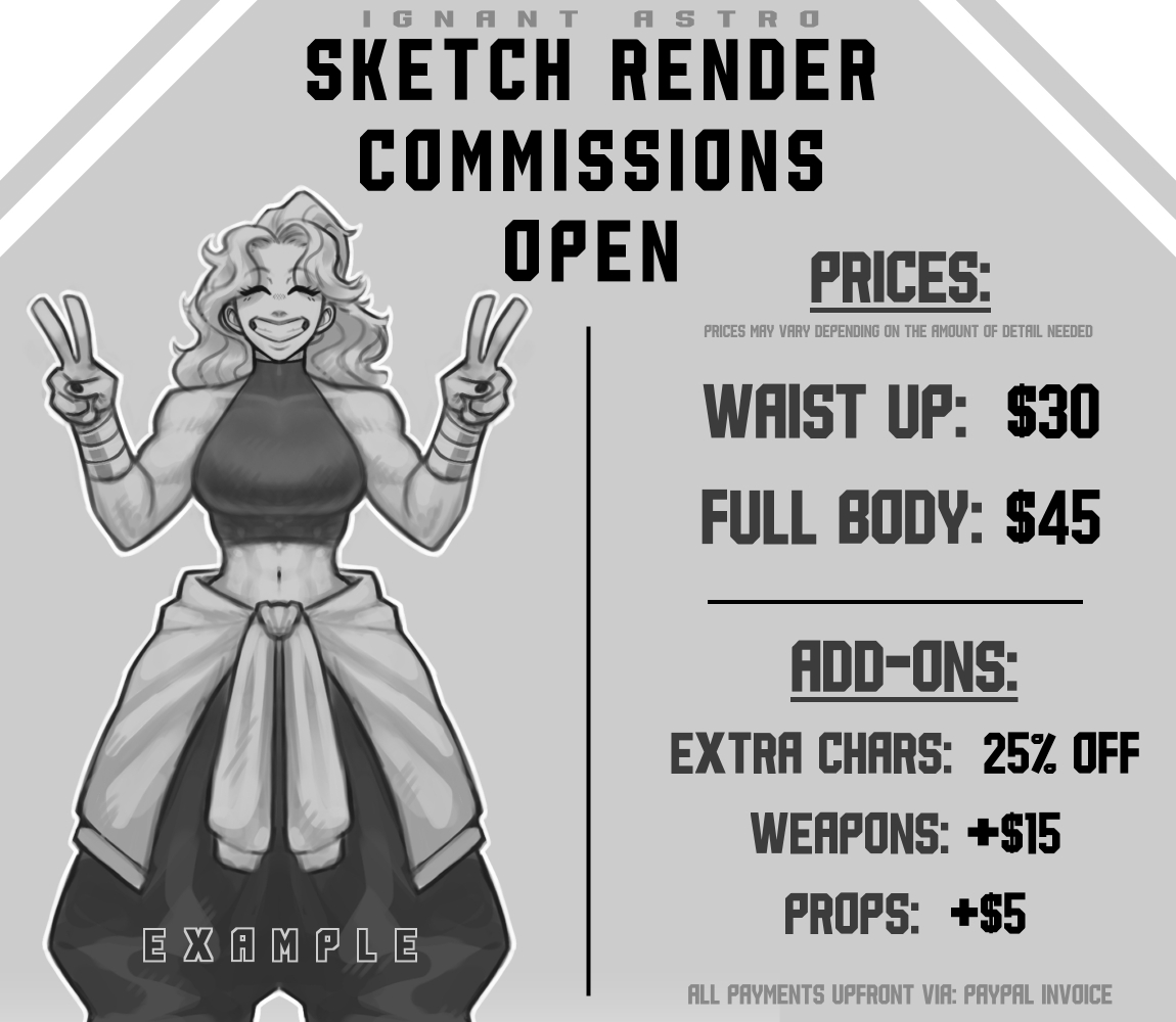 Simple Sketch Render Comms open!

DM if interested