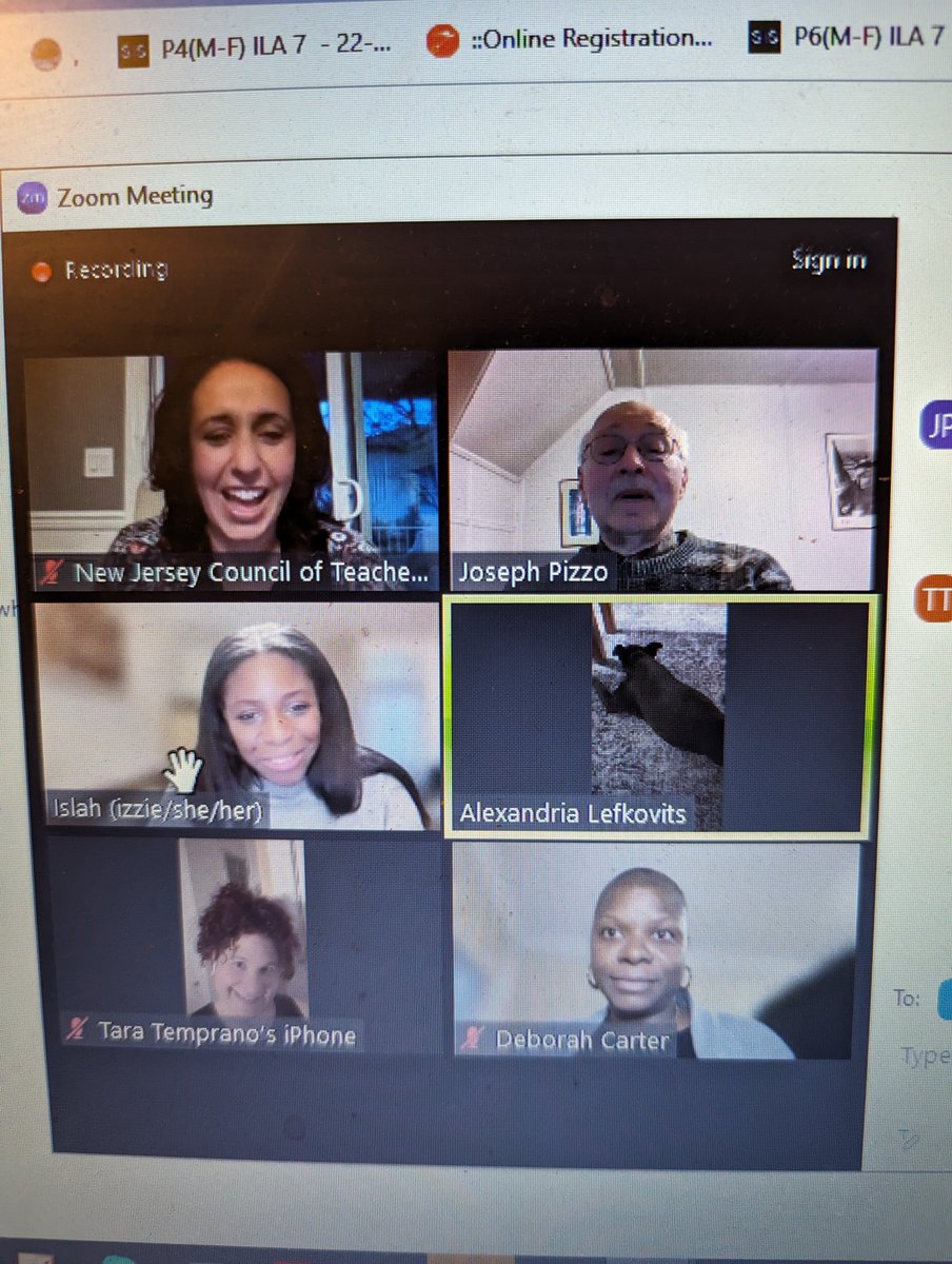Our @NJCTENews Exec. Bd. is meeting online to discuss our accomplishments this past academic year while planning for the summer & beyond. @ncte @AMLE @writingproject @NJAMLE @DisruptEdToday @bar_zie @NJACTE1 @NJASL @DrewTEACHnj @_NJAEL_ @NJEA @NJEAPreservice @Acevedo493 @NJASCD