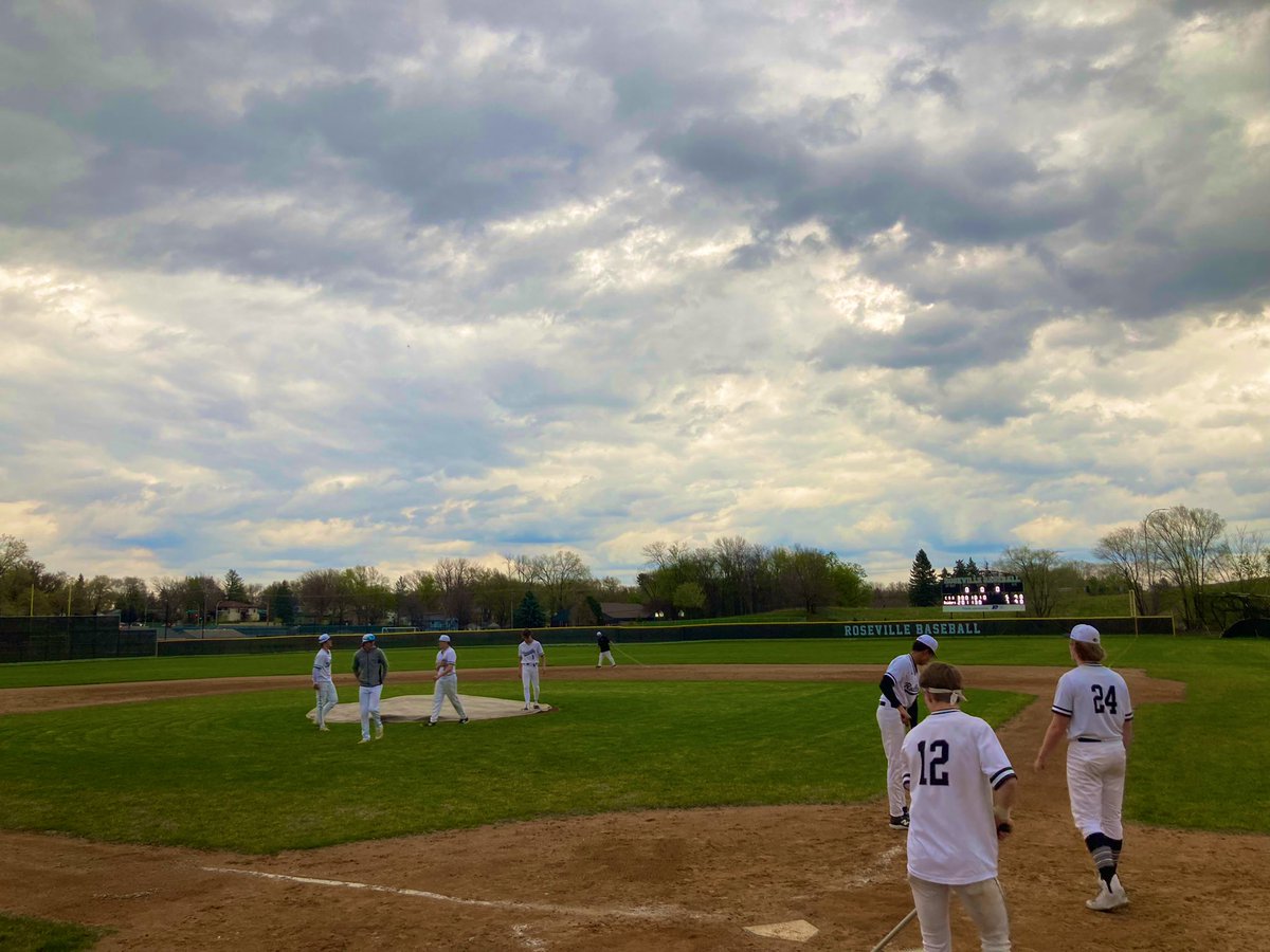 The boys taking care of the field after a big 7-5 win at home over CDH in the battle of the Raiders!!