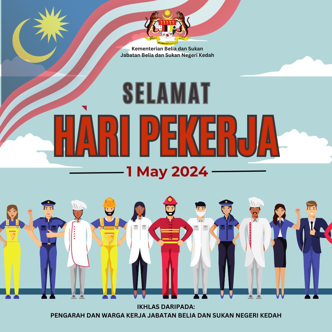 SELAMAT HARI PEKERJA 2024

Selamat menyambut Hari Pekerja kepada seluruh rakyat Malaysia. Terima kasih atas sokongan dan penghargaan anda selama ini.

#hariburuh
#teamkbs 
#teamKedah