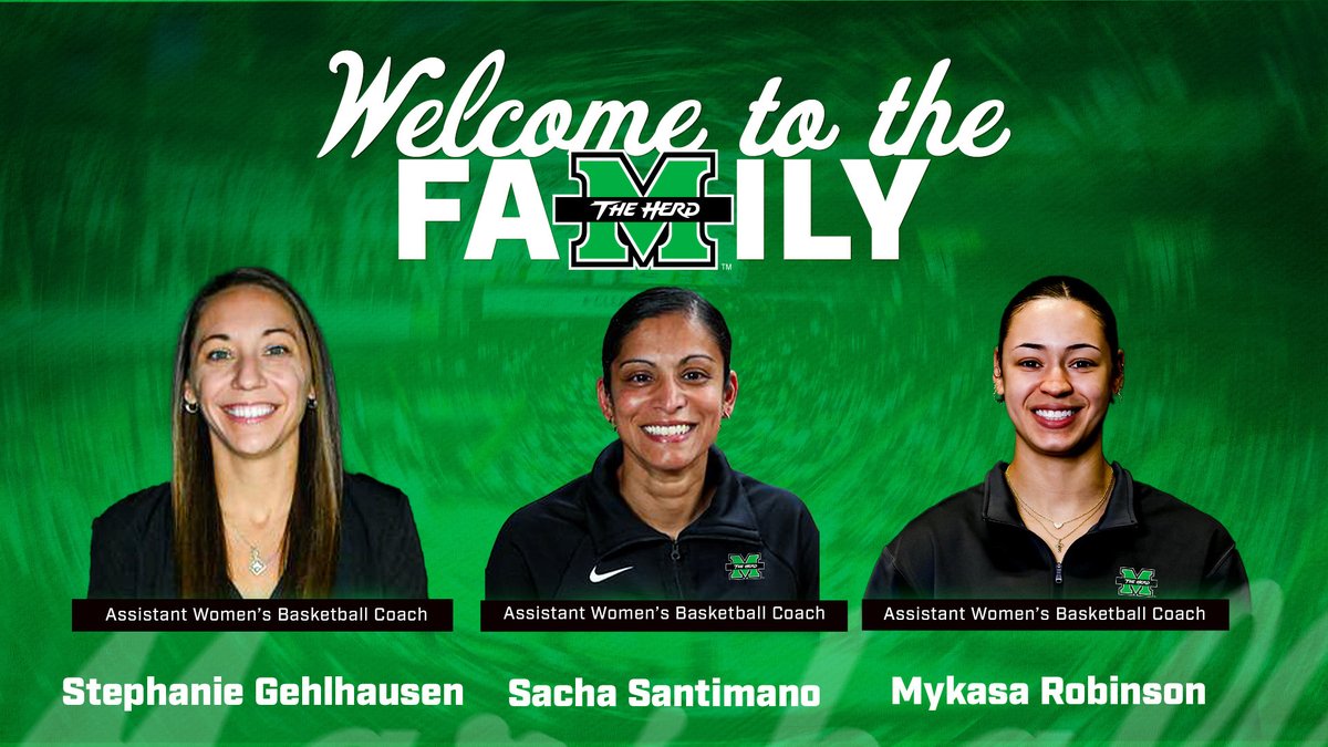 𝑭𝒖𝒍𝒌𝒔 𝑨𝒏𝒏𝒐𝒖𝒏𝒄𝒆𝒔 𝑯𝒆𝒓𝒅 𝑨𝒔𝒔𝒊𝒔𝒕𝒂𝒏𝒕𝒔!

Marshall WBB Coach Juli Fulks announced the additions of Stephanie Gehlhausen, Sacha Santimano and Mykasa Robinson to the 2024-25 coaching staff.

🔗: bit.ly/3UGQUK7