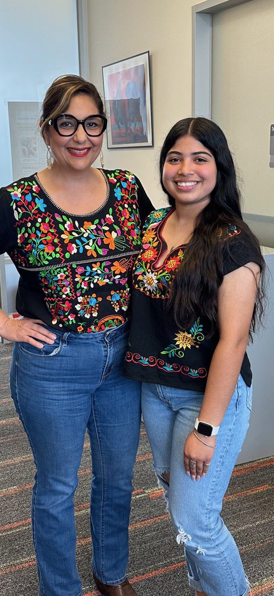 Supporting the Spanish Honor Society by wearing our heritage colorful shirts!