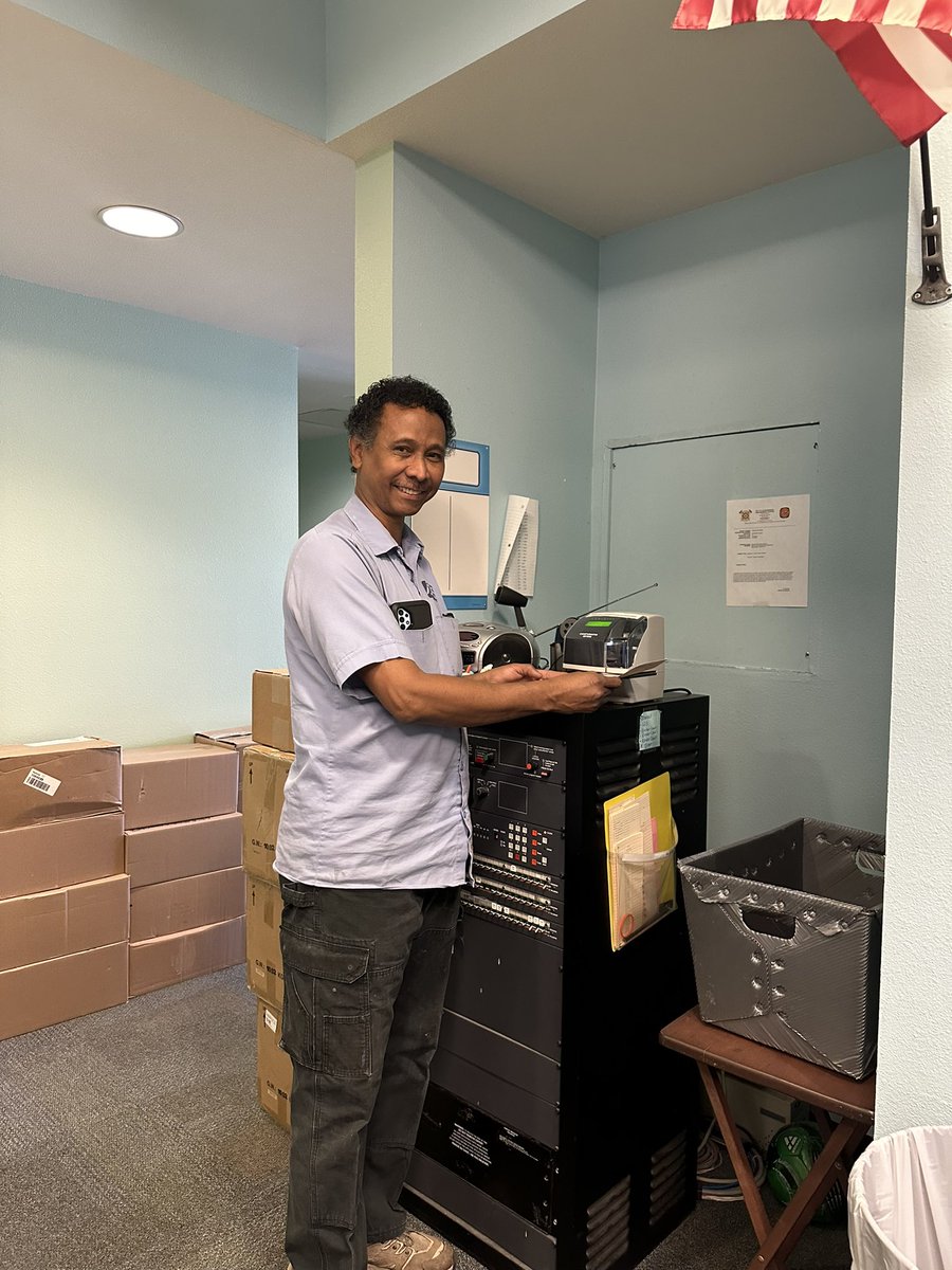 His last clock out of his amazing career in APS. I want to thank Mr. Santiago for his hard work, dedication and leadership in keeping our school clean and kept up for the families of Alamosa. He is officially retired and best of luck with your new chapter on life! @ABQschools