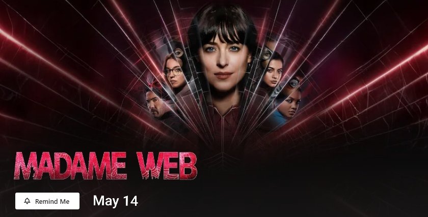 'MADAME WEB' releases on Netflix on May 14.