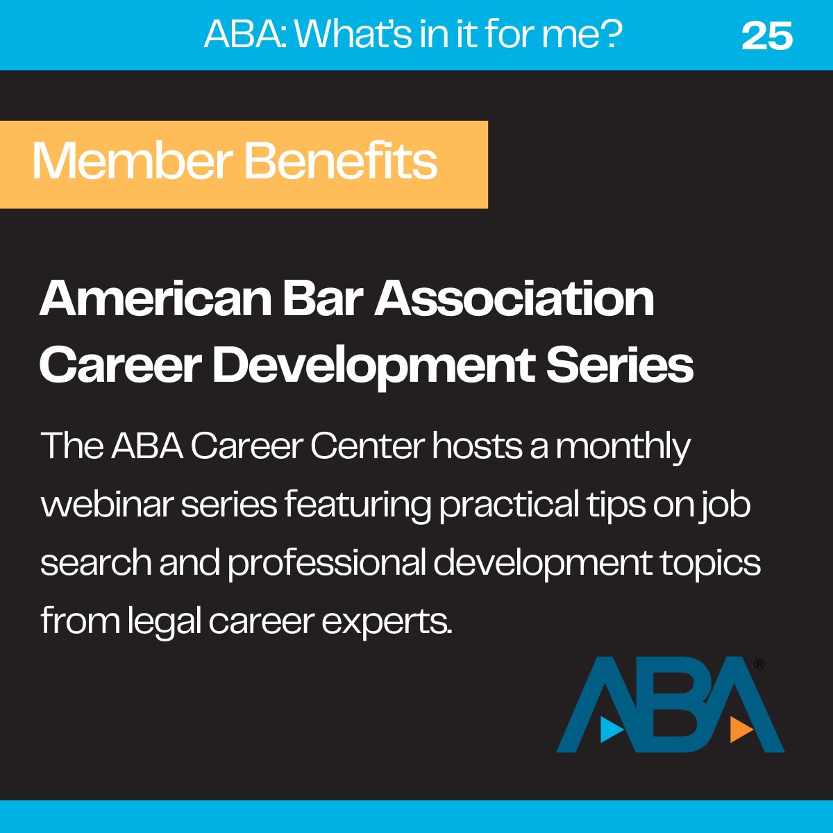 Michelle Behnke (@abapres_elect) on Twitter photo Join the Career Development Series hosted by <a href="/ABAesq/">American Bar Association</a>! Whether you're starting out or a seasoned pro, our monthly webinars offer practical tips from legal career experts. Free and open to all! #ABAMembers get exclusive access. Register today: bit.ly/3WlCkK7
#legalcareers Join the Career Development Series hosted by <a href="/ABAesq/">American Bar Association</a>! Whether you're starting out or a seasoned pro, our monthly webinars offer practical tips from legal career experts. Free and open to all! #ABAMembers get exclusive access. Register today: bit.ly/3WlCkK7
#legalcareers