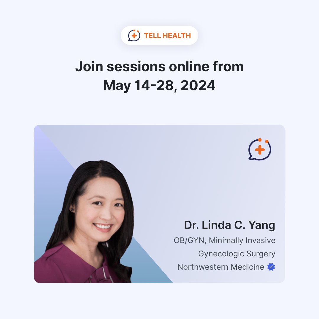 Join @drlindayang for live, online Q&A discussions this May: ‘Endometriosis in Focus: Exploring the Benefits of Minimally Invasive Surgery’ - get your #endometriosis questions answered! Space is limited! Register today: tell.health/live-q-a