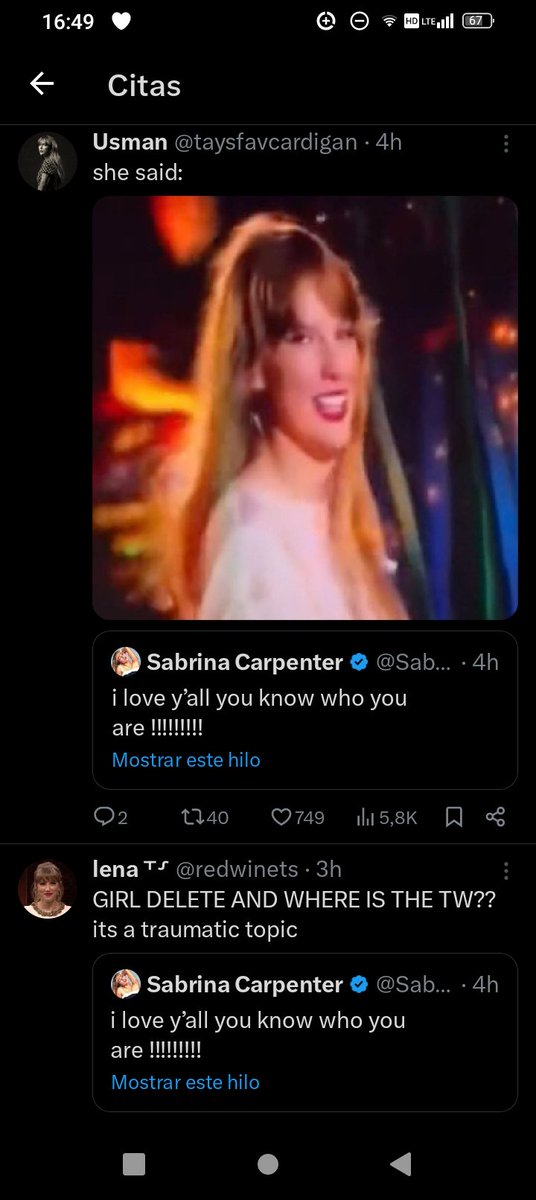 emailsrevival's tweet image. las swifties se piensan que son el culo del mundo que hacen que el tuit de sabrina que fue más un agradecimiento a quiénes estuvimos con ella durante todos estos años sea sobre ellas y taylor??? cortenla un poco loco