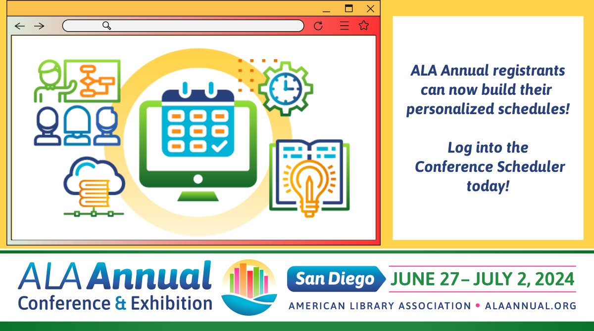 📅 🎥 From the #ALAAC24 education programs and exclusive film screenings to the authors on the live stages in the Library Marketplace, design an experience that inspires you! 🌟 Look for more sessions to be added. bit.ly/42RKag2