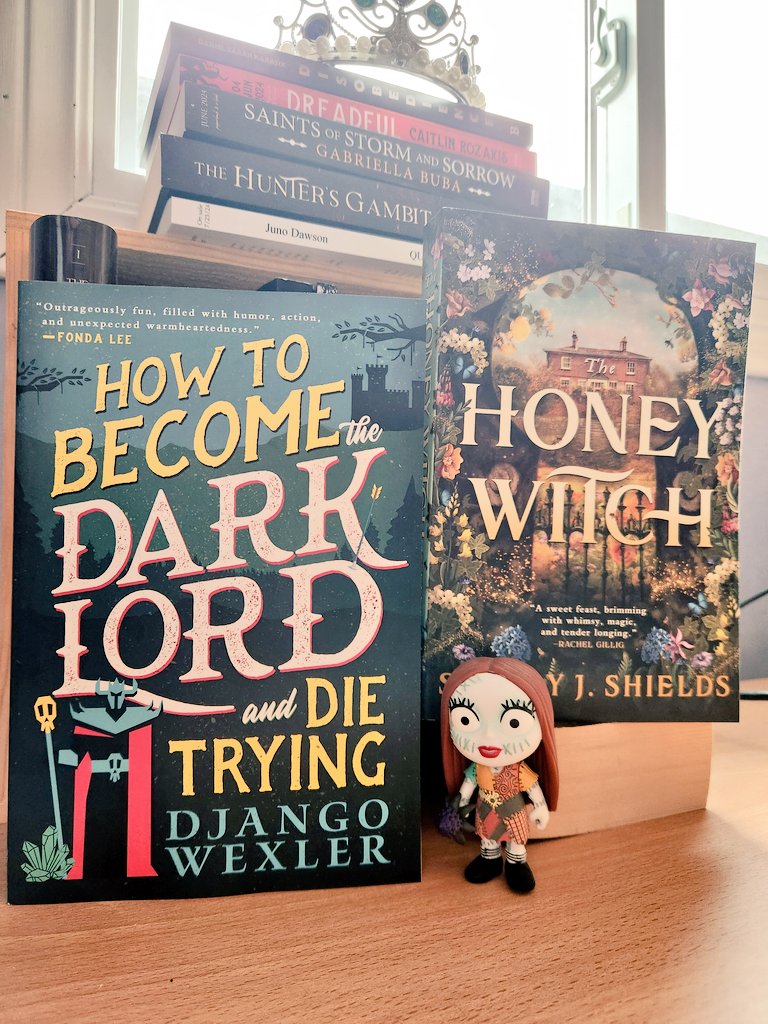 Woo! Double #bookmail courtesy of @orbitbooks with heroines from opposite ends of the #fantasy spectrum. It's How to Become the Dark Lord and Die Trying by @DjangoWexler and Honey Witch by Sydney J. Shields.