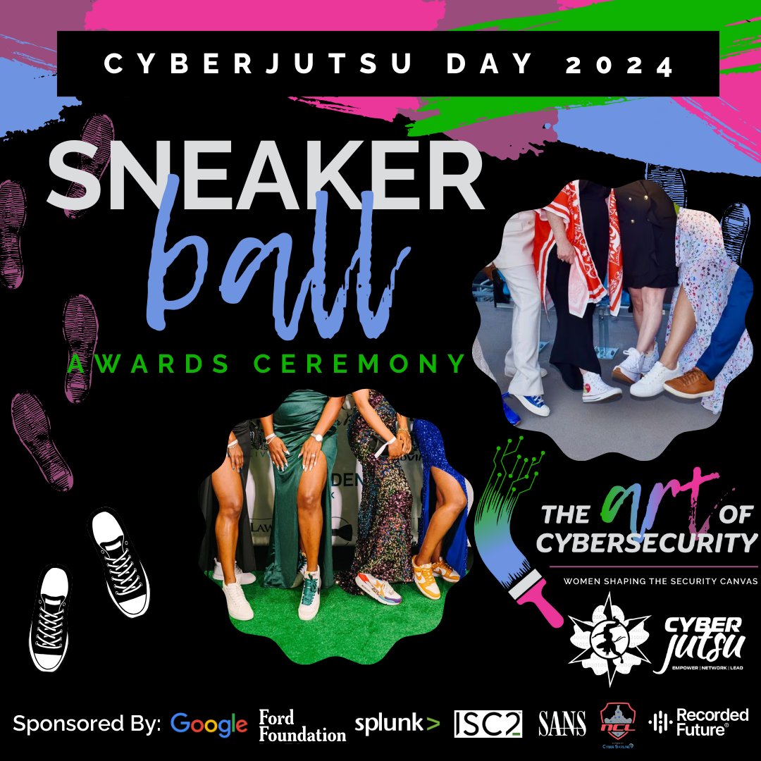 Meet and reconnect with other #womenincyber this summer at #CyberjutsuDay2024 & celebrate 'The Art of Cybersecurity!' 🎨🖌️ 🎟️: womenscyberjutsu.org/page/cyberjuts… Sponsors are needed! Tap the link above to learn more or email us at info@womenscyberjutsu.org. 📧 #cyberjutsutribe