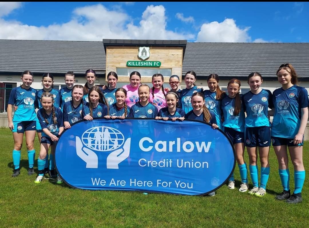 Massive thanks to Carlow Credit Union for sponsoring this Years Carlow & District Juvenile League Girls U-14 Gaynor Cup Squad. Greatly appreciated 👏 👏👏 @carlowjuvsoccer @FAICarlow @g_kparish @Natsport @SETUCarlowFC @CarlowSoccer @scorelinesport