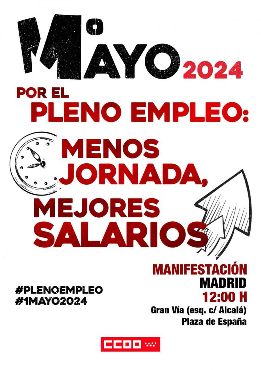 #1DeMayo Un año más Podemos acudirá a las distintas concentraciones organizadas el 1 de mayo, os invitamos a participar en la mani que más simpatía os genere. 🟣TRABAJO CON DERECHOS POR UN NUEVO ESTATUTO DE LAS TRABAJADORAS Y TRABAJADORES🟣