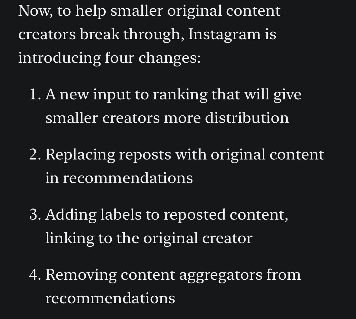 IG Reels is removing pages like Daquan, Barstool, Betches, NoJumper…etc. from their FYP recommendations. 🙌🏾 Trying to meet that Creator-led vibe of the TikTok FYP.