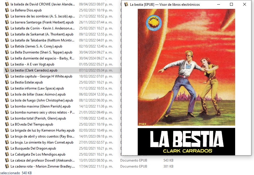 MrChuxMan's tweet photo. REGALAZO de la noche. Esto no es piratería porque están descatalogadísimos y tienen mil años. 

Tengo muchísimos de ellos, especialmente Law Space (un escritor español con pseudónimo), que es mi favorito.

4103 libros de ciencia ficción en formato epub.

https://t.co/MpU7oHEYdp https://t.co/cyySjIKLsH